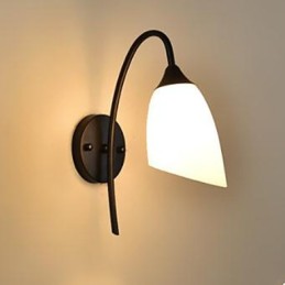 Schwarze amerikanische einfache Schlafzimmerlampe, Angel-Nachttisch-Wandlampe