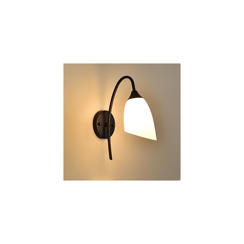 Schwarze amerikanische einfache Schlafzimmerlampe, Angel-Nachttisch-Wandlampe
