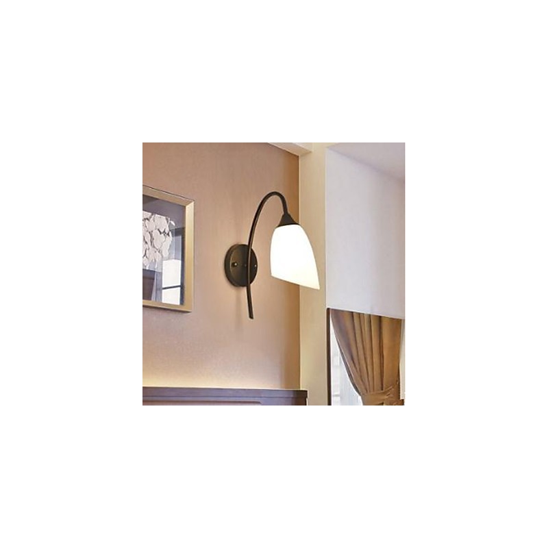 Schwarze amerikanische einfache Schlafzimmerlampe, Angel-Nachttisch-Wandlampe