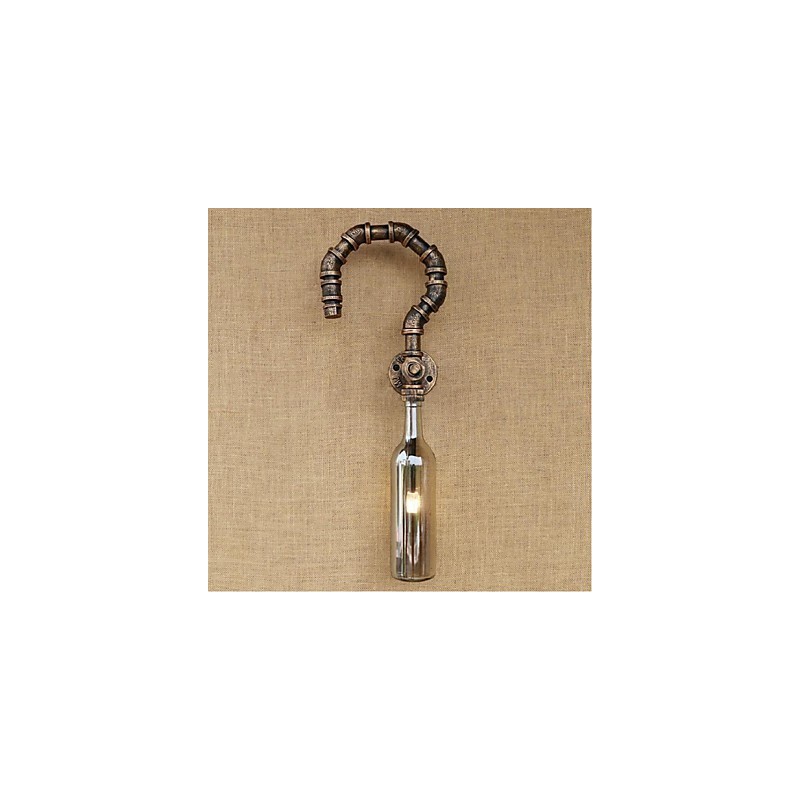 Retro American Village Creative Industry Wind Designer Wasserflasche Wandleuchte Wandleuchte Grau