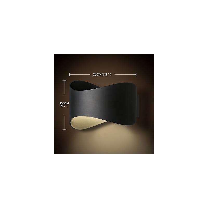 Moderne zeitgenössische Schwarzoxid-Finish-Funktion für Mini-Stil Ambient Light Wandleuchten Wandleuchte