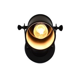 Wandleuchte aus lackiertem Stahl, dumme schwarze amerikanische Kaffeedekoration, Retro-Wandleuchte, Lichtschwertlampe an der Wand