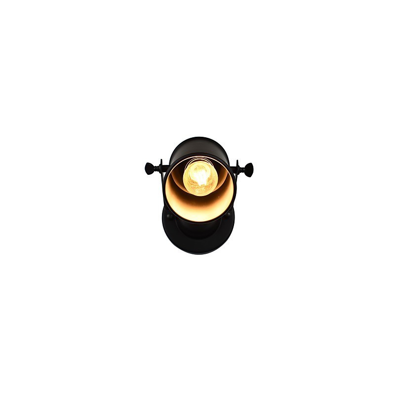 Wandleuchte aus lackiertem Stahl, dumme schwarze amerikanische Kaffeedekoration, Retro-Wandleuchte, Lichtschwertlampe an der Wand