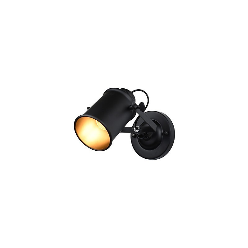 Wandleuchte aus lackiertem Stahl, dumme schwarze amerikanische Kaffeedekoration, Retro-Wandleuchte, Lichtschwertlampe an der Wand