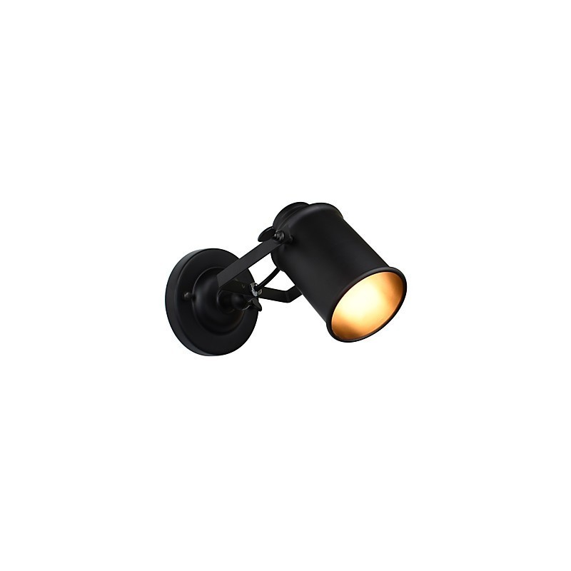 Wandleuchte aus lackiertem Stahl, dumme schwarze amerikanische Kaffeedekoration, Retro-Wandleuchte, Lichtschwertlampe an der Wand