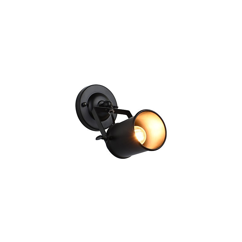 Wandleuchte aus lackiertem Stahl, dumme schwarze amerikanische Kaffeedekoration, Retro-Wandleuchte, Lichtschwertlampe an der Wand