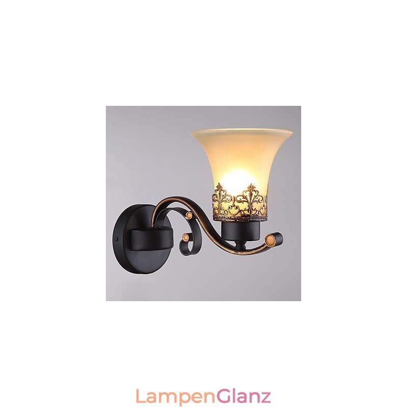 Amerikanische Vintage-Wandlampe aus Metall mit Glas im Landhausstil mit einem Kopf für die Wanddekoration im Kantinenzimmer, Wohnzimmer, Eingangsbereich