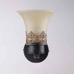 Amerikanische Vintage-Wandlampe aus Metall mit Glas im Landhausstil mit einem Kopf für die Wanddekoration im Kantinenzimmer, Wohnzimmer, Eingangsbereich