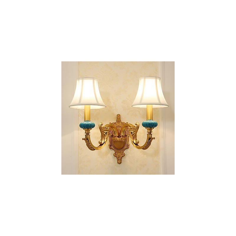Einfaches Landhaus, traditionelles klassisches Messing-Feature für Wandleuchten im Mini-Stil, Uplight-Wandleuchter