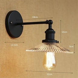Country-Retro-Malerei-Funktion für Mini-Stil Augenschutz Umgebungslicht Wandleuchten