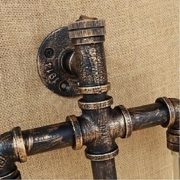 Amerikanischen Themen Restaurant Bar Eisen Mit Schalter Wasser Rohr Wein Flasche Wand Lampe Transparent