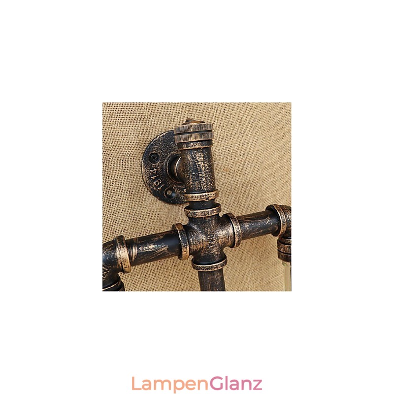 Amerikanischen Themen Restaurant Bar Eisen Mit Schalter Wasser Rohr Wein Flasche Wand Lampe Transparent