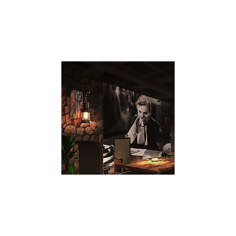 Einkopf-Industrie-Vintage-Retro-Wandleuchte aus Holz und Metall, Farbe zum Dekorieren von Wandleuchten im Home-Hotel-Korridor