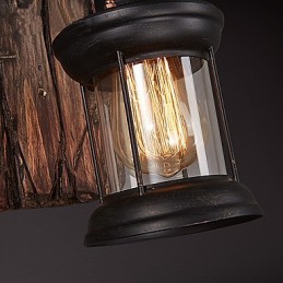 Einkopf-Industrie-Vintage-Retro-Wandleuchte aus Holz und Metall, Farbe zum Dekorieren von Wandleuchten im Home-Hotel-Korridor