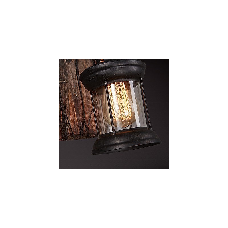 Einkopf-Industrie-Vintage-Retro-Wandleuchte aus Holz und Metall, Farbe zum Dekorieren von Wandleuchten im Home-Hotel-Korridor