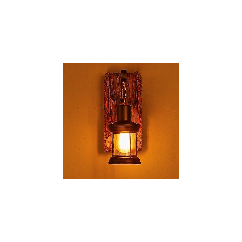 Einkopf-Industrie-Vintage-Retro-Wandleuchte aus Holz und Metall, Farbe zum Dekorieren von Wandleuchten im Home-Hotel-Korridor