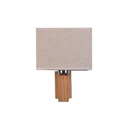 Einfache Wandlampe, Nachttischlampe mit Stoffschirm und Massivholz für Schlafzimmer, Kommode, Wohnzimmer, Babyzimmer