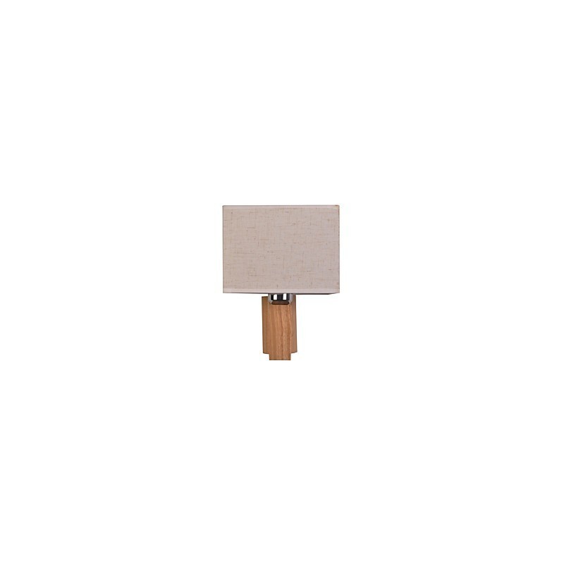 Einfache Wandlampe, Nachttischlampe mit Stoffschirm und Massivholz für Schlafzimmer, Kommode, Wohnzimmer, Babyzimmer