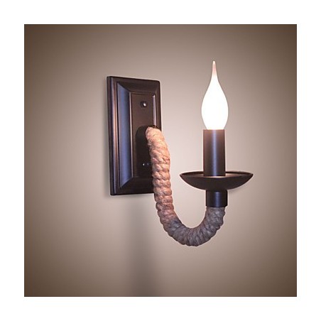 Hanfseil Retro Wandleuchte Kreative Persönlichkeit Bar Eisen Kerzenlampe Hanfseil Retro Wandleuchte Kreative Persönlichkeit Bar Eisen Kerzenlampe