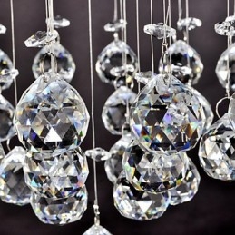 Traditional Classic Crystal Chrome Metal Flush Mount