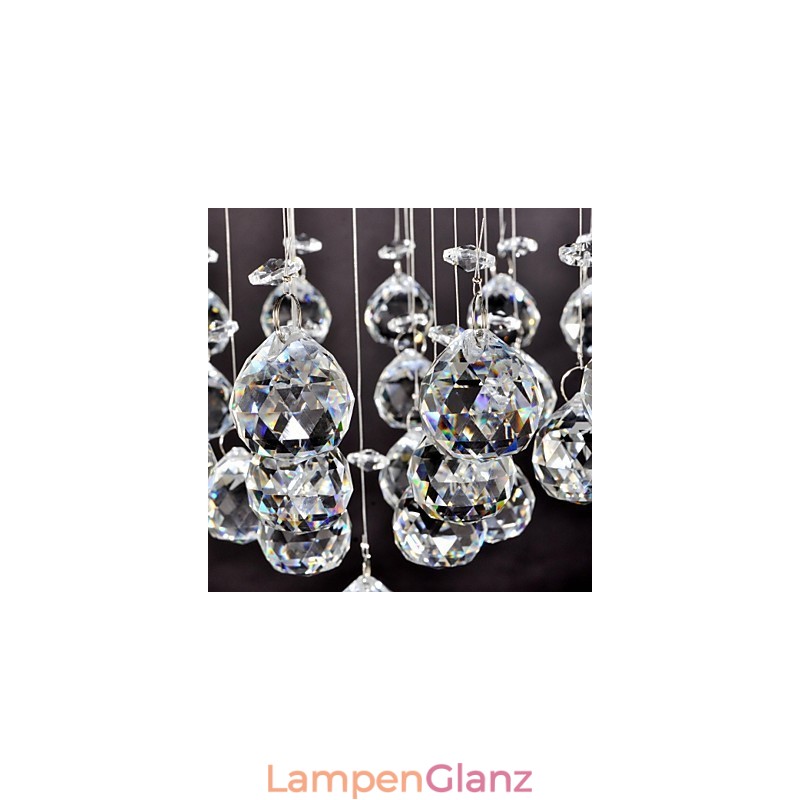 Traditional Classic Crystal Chrome Metal Flush Mount