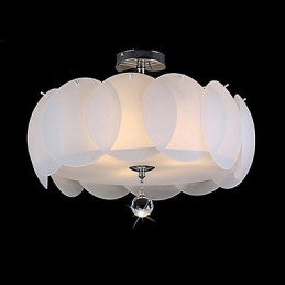 3-flammiger Glas-Kronleuchter, moderne Pendelleuchte, Familie