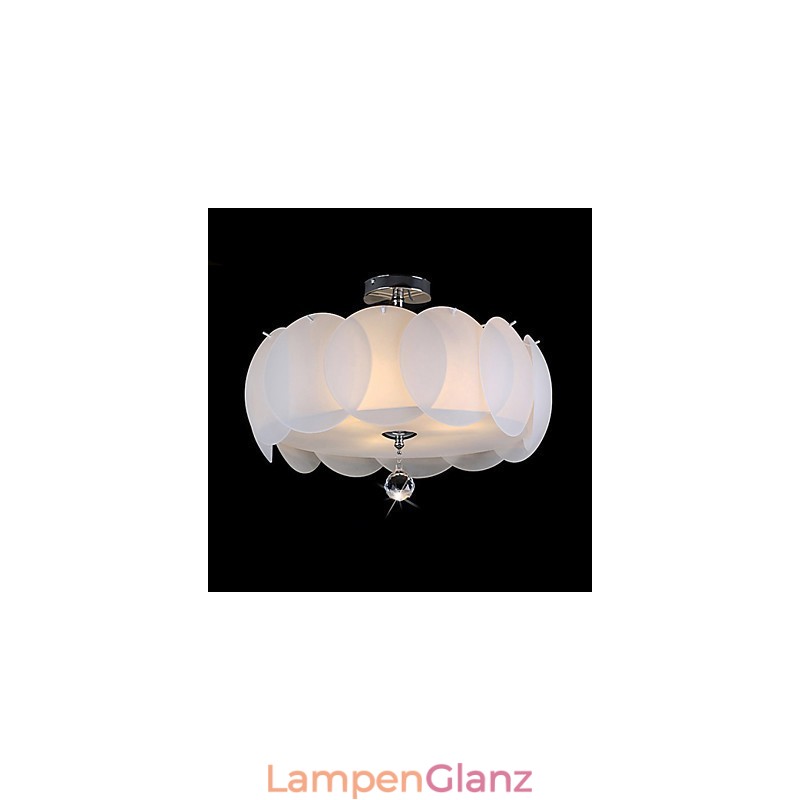 3-flammiger Glas-Kronleuchter, moderne Pendelleuchte, Familie