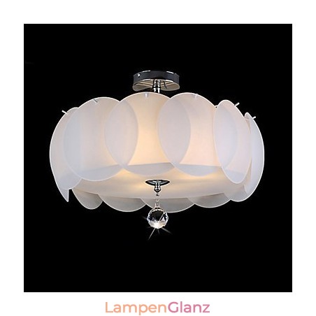 3-flammiger Glas-Kronleuchter, moderne Pendelleuchte, Familie