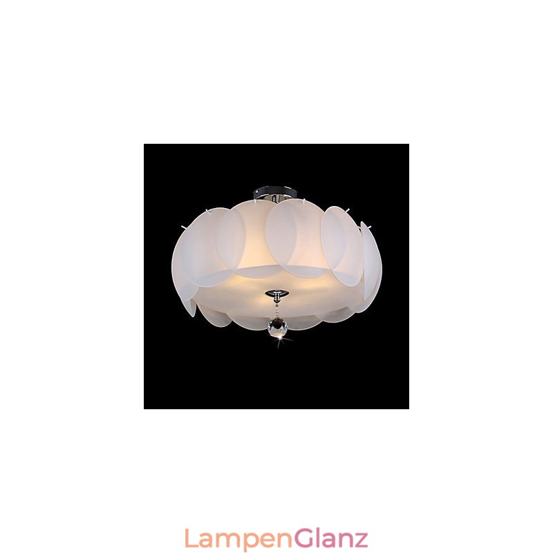 3-flammiger Glas-Kronleuchter, moderne Pendelleuchte, Familie