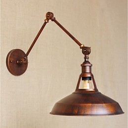 Langer Arm Halb rostig Industriell Retro Nostalgisch Versenkbare Klappwandleuchter Wandleuchte