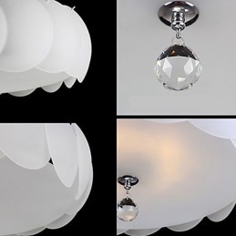 3-flammiger Glas-Kronleuchter, moderne Pendelleuchte, Familie