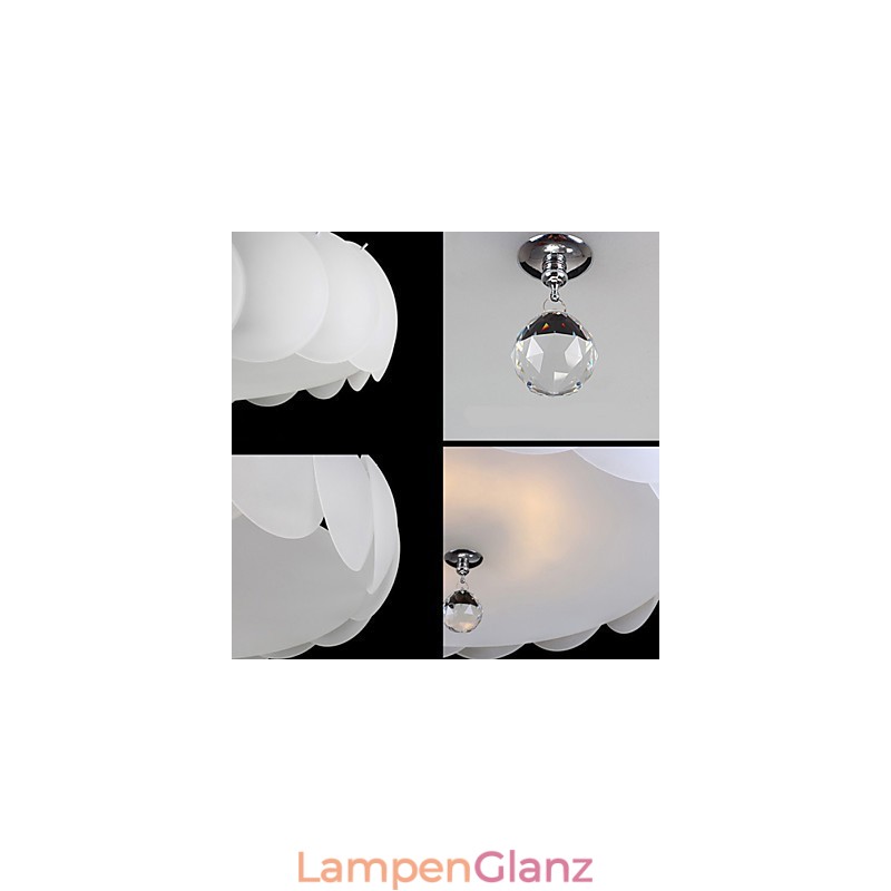 3-flammiger Glas-Kronleuchter, moderne Pendelleuchte, Familie