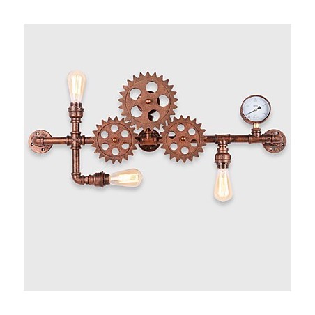 Vintage Industrielle Rohrwandleuchten Holzhelmform Kreative drehbare Lichter Restaurant Cafe Bar Dekorationsbeleuchtung Vintage Industrielle Rohrwandleuchten Holzhelmform Kreative drehbare Lichter Restaurant Cafe Bar Dekorationsbeleuchtung