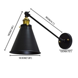 Buzz Paint Einzelwand Eisen Wandleuchte Dumme schwarze Lichtschwertlampe an der Wand