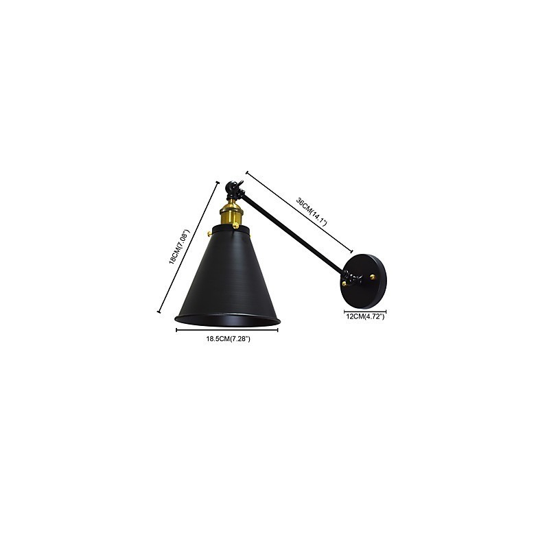 Buzz Paint Einzelwand Eisen Wandleuchte Dumme schwarze Lichtschwertlampe an der Wand