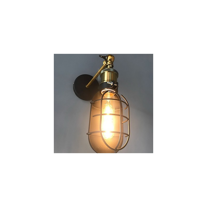 Vintage Schwarz Metall Loft Wand Lampen Wohnzimmer Esszimmer Flur Cafe Bars Bar Wand Lampe