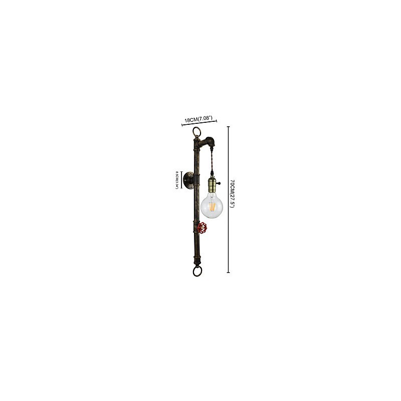 Wandleuchte Wandleuchten Wand Eisen Wandlampe dumm schwarz Lichtschwert Lampe an der Wand