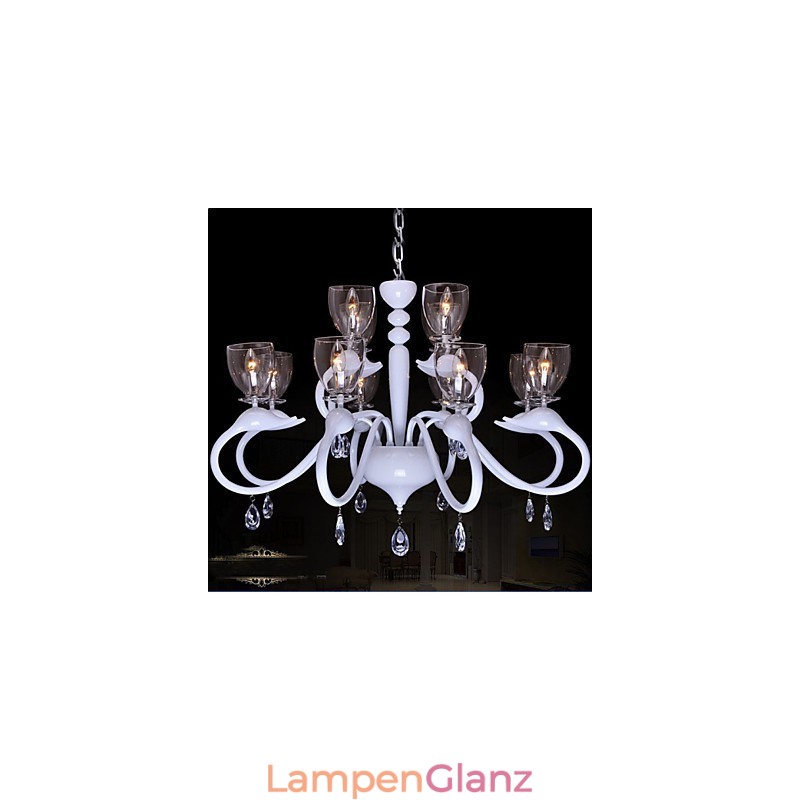 Europäischer Stil Kristall Droplight Individualität Creative Swan 12 Licht Kronleuchter