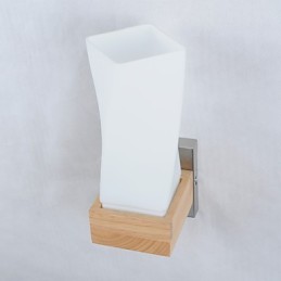 Einfache Wandlampe, Nachttischlampe mit Glasschirm und Massivholz für Schlafzimmer, Kommode, Wohnzimmer, Babyzimmer, Studentenwohnheim, Couchtisch, Bücherregal