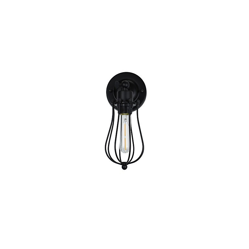 Wandleuchte aus lackiertem Stahl, dumme schwarze amerikanische Kaffeedekoration, Retro-Wandleuchte, Lichtschwertlampe an der Wand