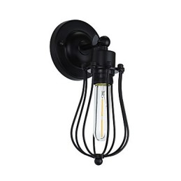 Wandleuchte aus lackiertem Stahl, dumme schwarze amerikanische Kaffeedekoration, Retro-Wandleuchte, Lichtschwertlampe an der Wand