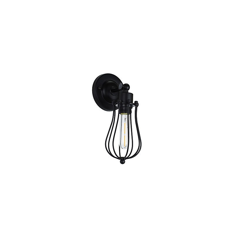 Wandleuchte aus lackiertem Stahl, dumme schwarze amerikanische Kaffeedekoration, Retro-Wandleuchte, Lichtschwertlampe an der Wand