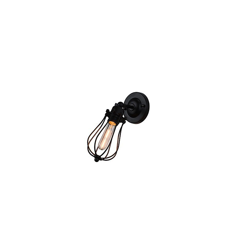 Wandleuchte aus lackiertem Stahl, dumme schwarze amerikanische Kaffeedekoration, Retro-Wandleuchte, Lichtschwertlampe an der Wand