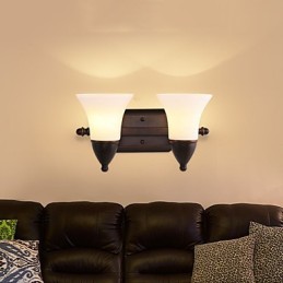 Rustic Lodge Wandleuchter mit schwarzem Oxid-Finish, Funktion zum Schutz der Augen, Umgebungslicht