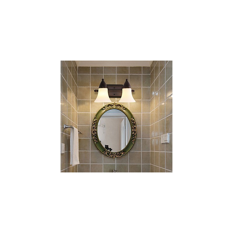Rustic Lodge Wandleuchter mit schwarzem Oxid-Finish, Funktion zum Schutz der Augen, Umgebungslicht