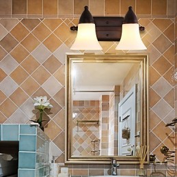Rustic Lodge Wandleuchter mit schwarzem Oxid-Finish, Funktion zum Schutz der Augen, Umgebungslicht