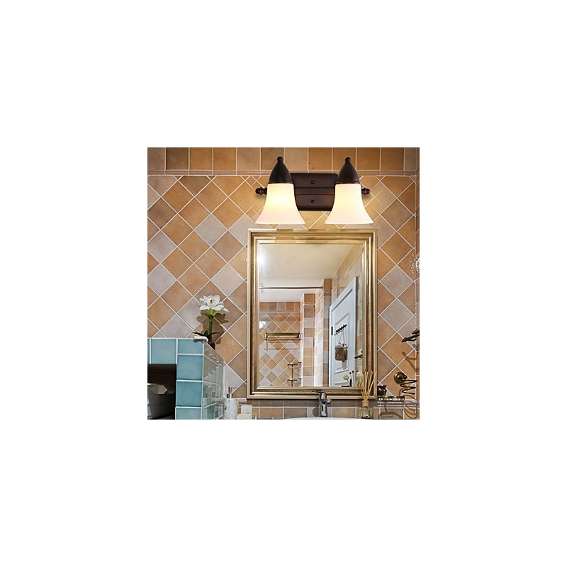 Rustic Lodge Wandleuchter mit schwarzem Oxid-Finish, Funktion zum Schutz der Augen, Umgebungslicht