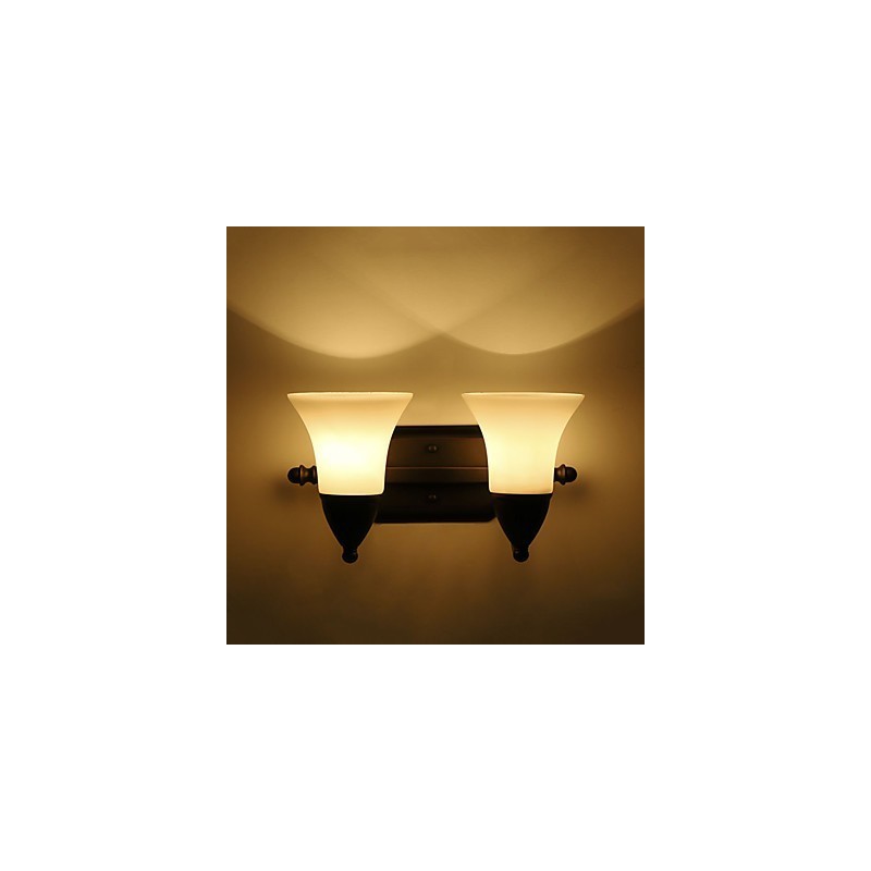 Rustic Lodge Wandleuchter mit schwarzem Oxid-Finish, Funktion zum Schutz der Augen, Umgebungslicht