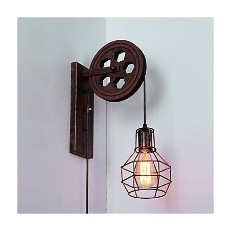 Industrielle Retro Eisen Wandleuchte Kreative Persönlichkeit Lift Pully Wandleuchte Industrielle Retro Eisen Wandleuchte Kreative Persönlichkeit Lift Pully Wandleuchte