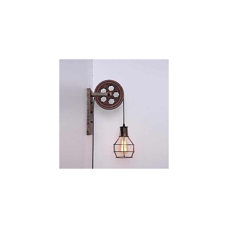 Industrielle Retro Eisen Wandleuchte Kreative Persönlichkeit Lift Pully Wandleuchte